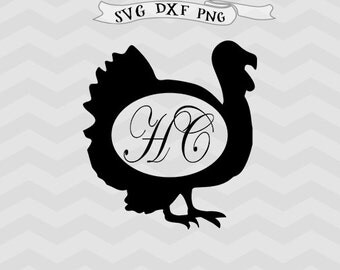 Turkey monogram SVG Turkey svg Farm svg animals svg Bird monogram svg files for Cricut files Cutting File DFX files Baby svg for Silhouette