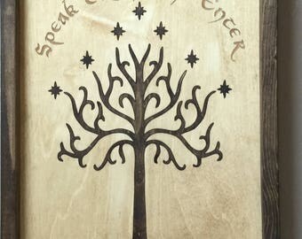 Lord of the Rings Doors of Durin Wooden Inlay Wall Art