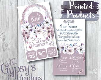 Perfectly Posh Business Cards, Boho Dream ,Business Cards,Marketing Cards,Perfectly Posh Marketing,Posh Calling Cards,Posh Business Material