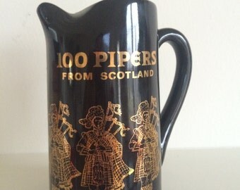 Vintage Seagram's 100 Pipers From Scottland Pitcher