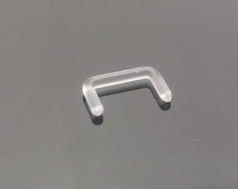 16g Septum Retainer Clear Hide Septum Piercing, No See, For Work, Clear Retainer, Clear Septum Retainer, Bio Flex