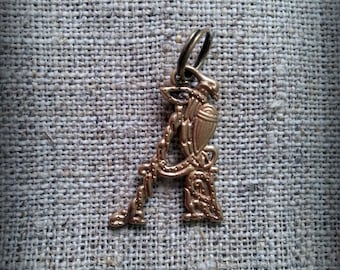 Initial letter A (Az) bronze, handmade.
