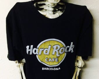 Casual hard rock cafe barcelona t shirt price room curved