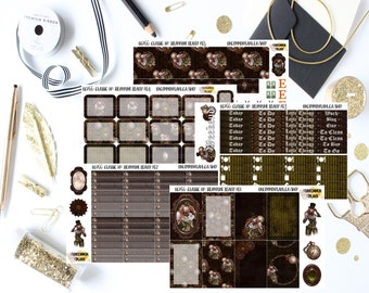 Weekly Kit Happy Planner Stickers / SteamPunk Beauty Planner Stickers / Happy Planner Stickers / SteamPunk Stickers / SteamPunk Gifts