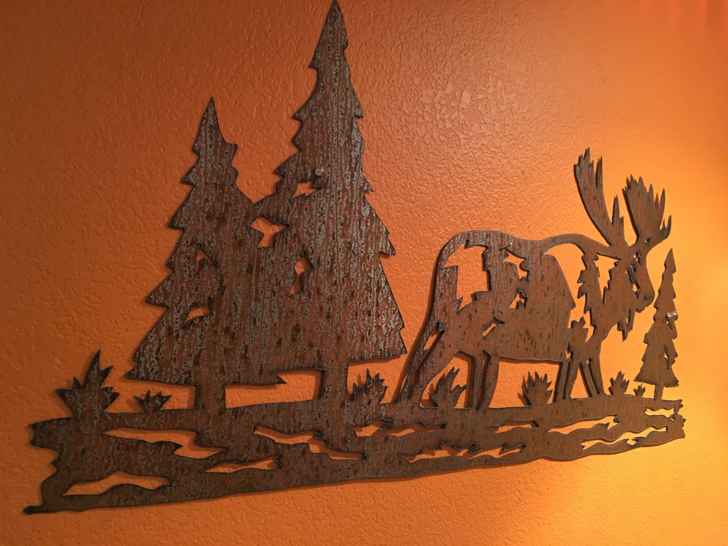 Cabin Wall Art moose decoration / rustic decor ideas / wall art / cabin decor Cabin Wall Art moose decoration / rustic decor ideas / wall art / cabin decor
