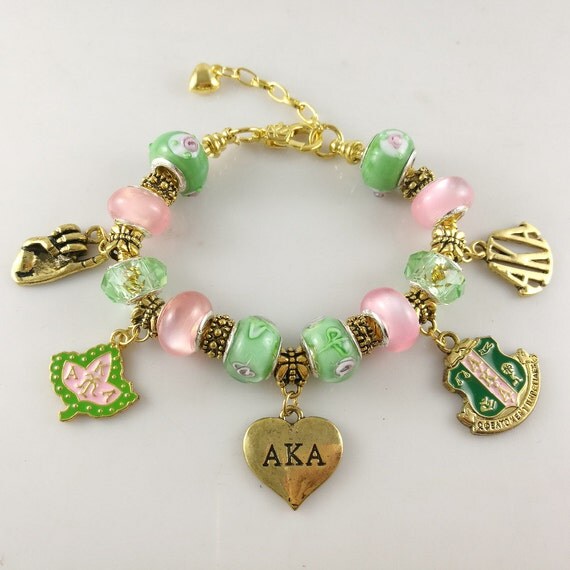AKA Gold Charm Bracelet Alpha Kappa Alpha