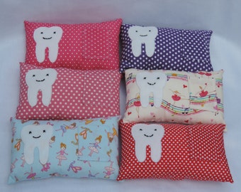 ON SALE - Tooth Fairy Pillow, Tooth Fairy Cushion, Tooth Pillow, Tooth Cushion. Handmade