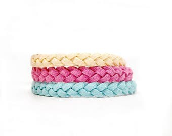 Adult Leather Bracelets / Braided Bracelets / Essential Oil Jewelry / Aromatherapy Bracelet / Late Night Luna / Adult Jewelry