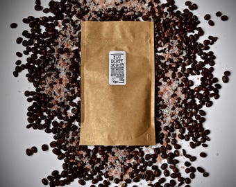 Himalayan Rock Salt Vegan Coffee Body Scrub - 100% Natural, Cruelty Free, Paraben Free, Handmade, GMO Free (Travel Size 100g)