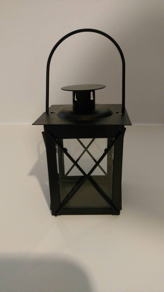 Small Metal Lantern Wedding Decor Centerpiece by VintageHisNHers