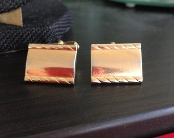 Vintage SWANK gold cufflinks, gold cufflinks, swank cufflinks, mens cufflinks, cufflinks, vintage gold cufflinks C22