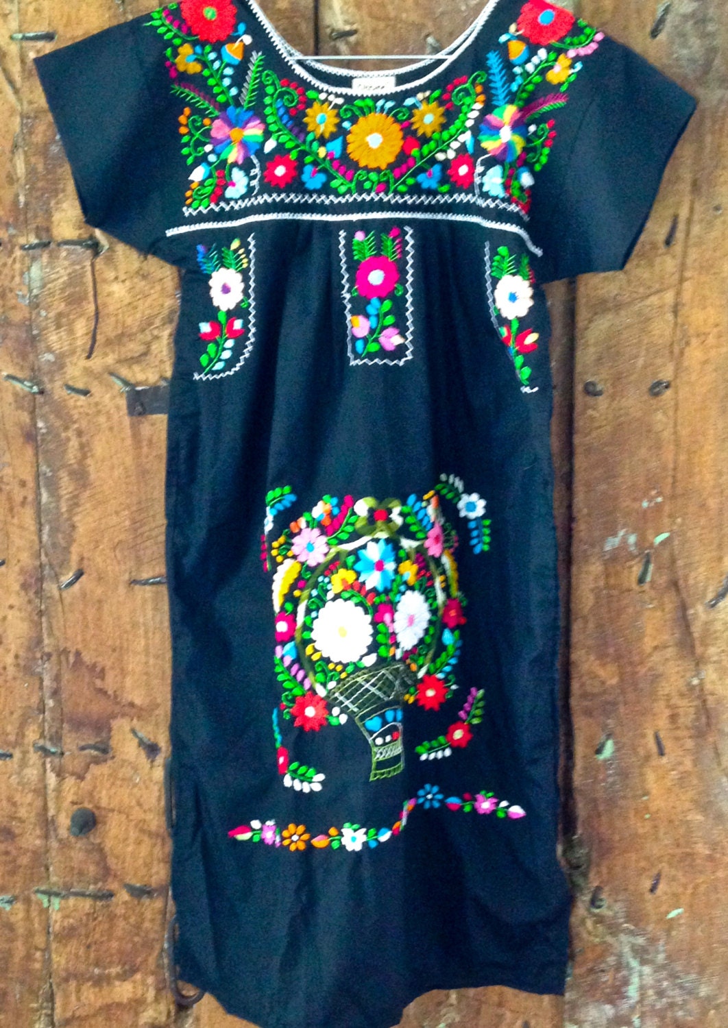 Otomiartesanal Embroidery Huipil Dress by Otomiartesanal on Etsy