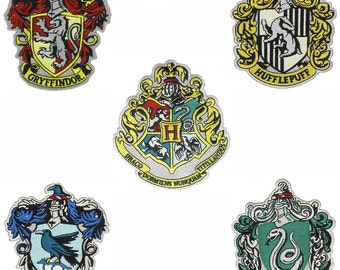 Harry Potter Hogwarts Set of 5 Patches High Quality Iron/Sew On Free Shipping