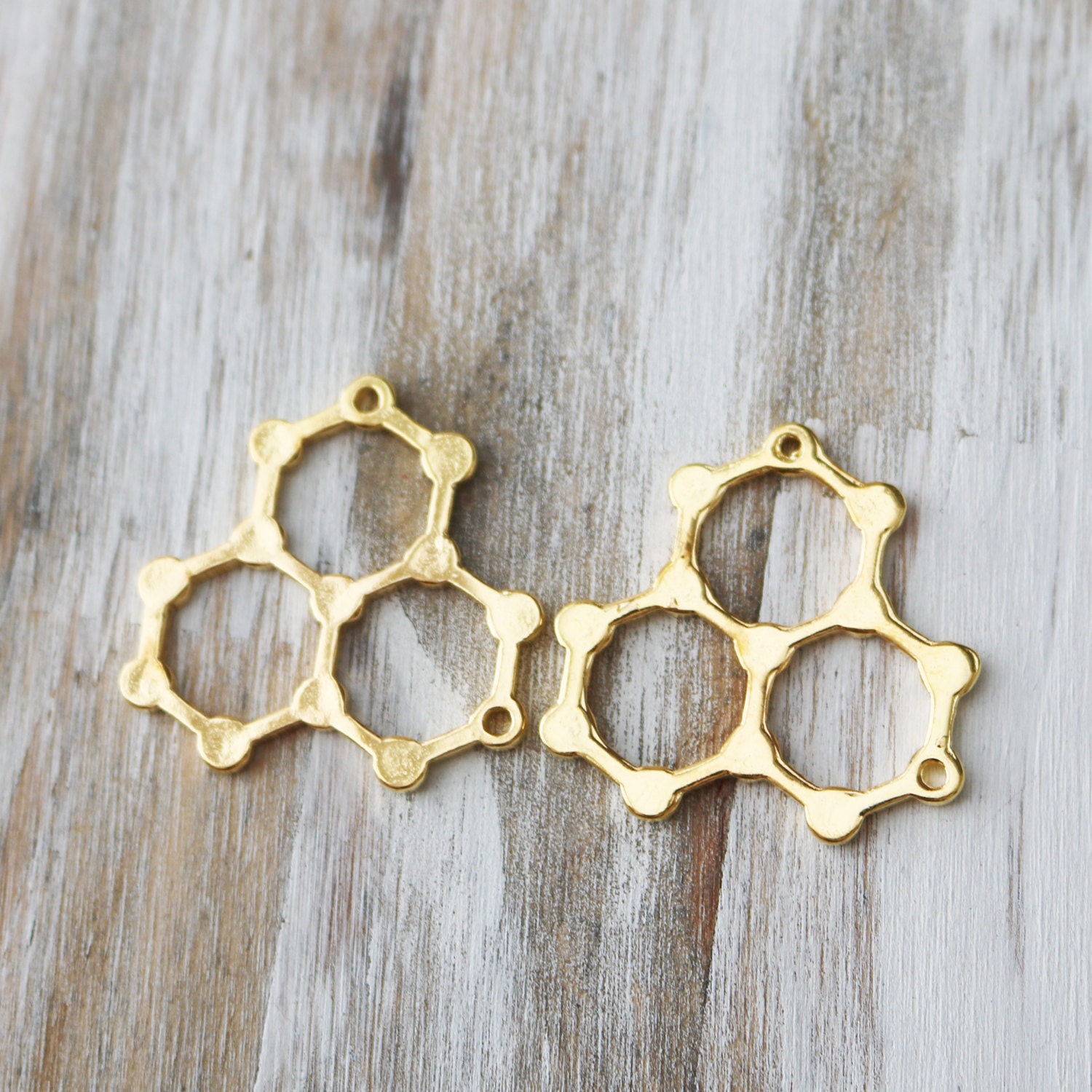 set of 4 geometric connectors necklace connectors boho