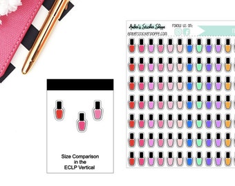 Colorful Nail Polish Planner Stickers