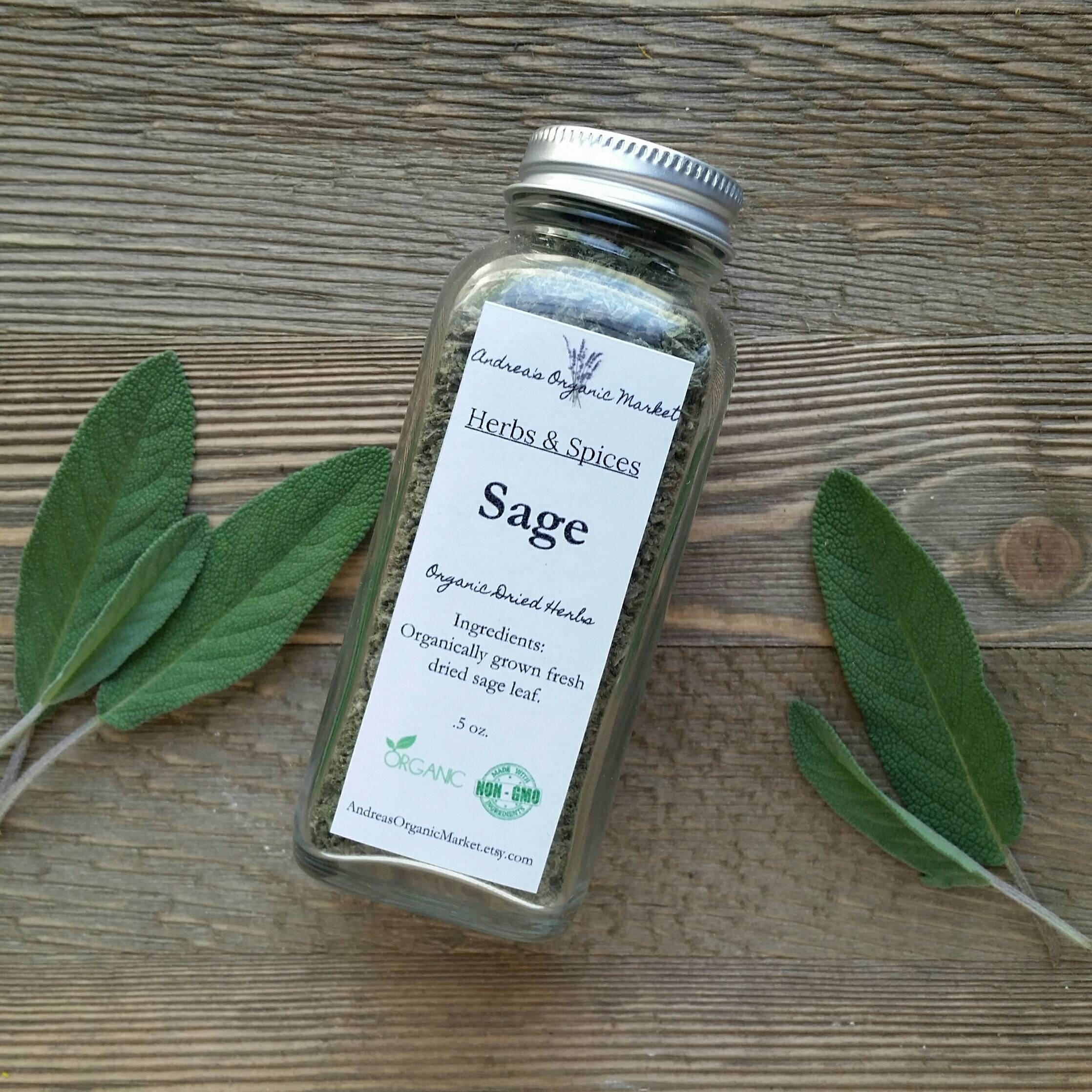 Organic Sage Culinary Herb Fresh Dried Sage Garden Grown