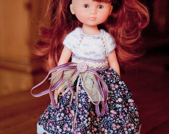 Robe fleurie parme & marine