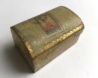 Gold Leafed Stamp Box Florence Italy