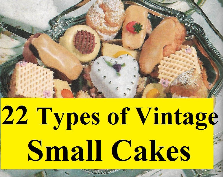 collection of 22 types vintage small cake recipesvintage cake collection of 22 types vintage small cake recipesvintage cake