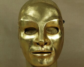 Gold Neutral mask in papier maché