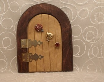 Fairy Door with Two Ladybugs