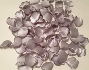 Silver Rose Petals/Flower Girl Petals/Silver Wedding Decor/Aisle Petals/Scatter Petals/Light Silver Petals/Rose Petals/Wedding Petals