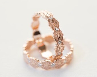 wedding ring set gold stacking rings diamond stacking ring gold stacking ring set - Lesbian Wedding Rings wedding ring set gold stacking rings diamond stacking ring gold stacking ring set - Lesbian Wedding Rings