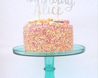 Personalised Cake Topper, Happy birthday glitter cake topper, cake topper, birthday decor, party decor, cake decoration