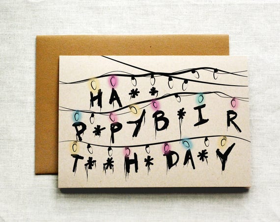 Stranger Things Birthday Card