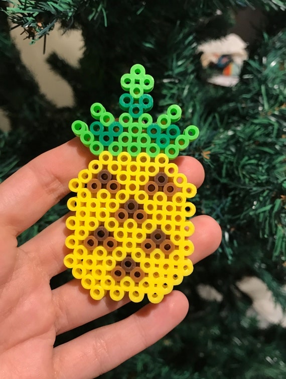 Pineapple Pin Perler Beads Button Valentine T Pixel 2430