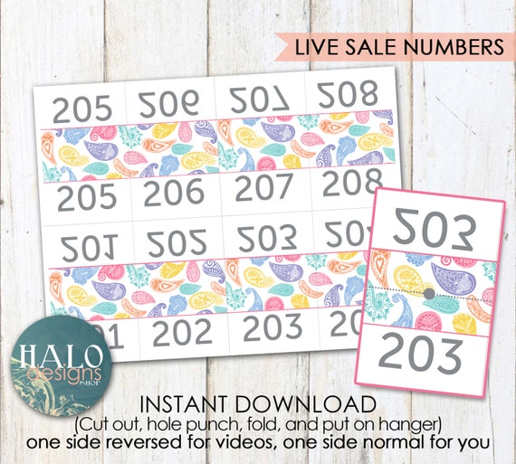 live sale numbers paisley printable 201 400