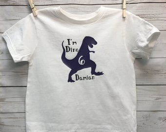 Dinosaur Birthday Shirt, Dinosaur Shirt, T-rex birthday shirt, T-rex shirt, Boys Clothing, Boys Tops, Birthday Boy Shirt, Birthday Boy Tops