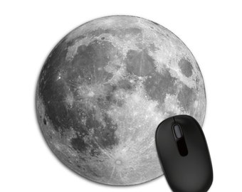 Moon Mouse Pad, Moon Mousepad, Vintage Mousepad, Full Moon, Custom Mousepad, Modern Office, Mousepad, battle station, gaming computer