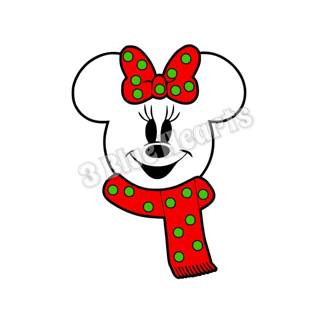 Download Snowman Minnie Head svg dxf pdf studio jpg Christmas svg dxf