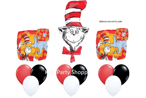 Cat in the Hat BALLOON SET Dr. Seuss Birthday Party Supplies