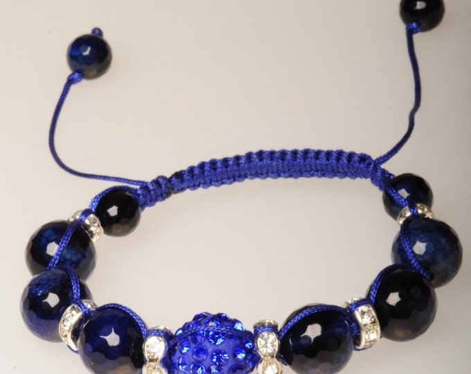 Blue agate bracelet talisman amulet amulet bracelet female gift Christmas New Year's Valentine's Day stylish gift woman