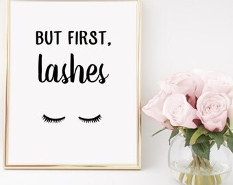 But First Mascara Makeup Home Decor Printable Wall Art