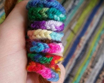 Set of 8 Dread Beads, Crochet Cirlcles Custom
