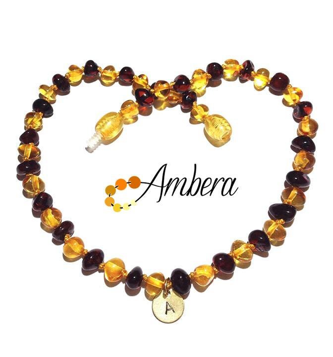 Personalized Amber Necklace Baby Teething Necklace Genuine