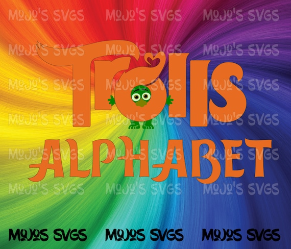 trolls alphabet svgtrolls font svgtrolls letterstrolls