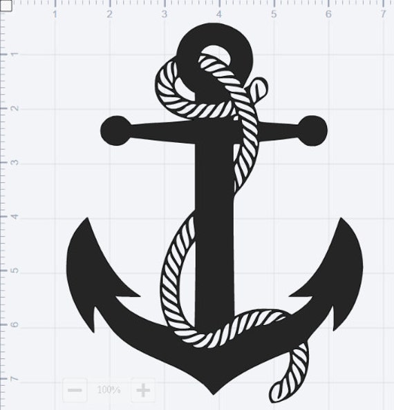 Sailing Anchor SVG EPS DXF pdf Studio 3 Cut Files