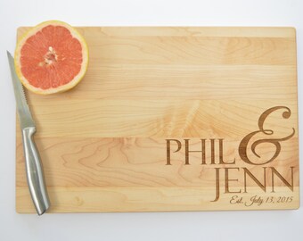 Engagement Gift, Personalized Engagement Gift, Engagement Present, Couples Gift, Unique Couples Gift, Custom Gift, Engraved Cutting Board