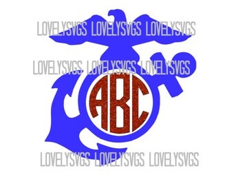 Instant Download SVG Studio3 - USMC Marines Monogram EGA - Silhouette Cruicut Files