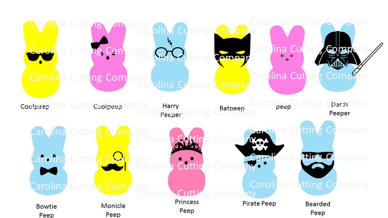 Download Easter SVG Easter Bunny Peeps Cutting Files For Silhouette