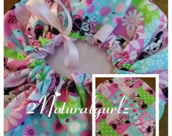 Minnie Mouse Satin Baby Bonnet, bonnet,sleep cap, Disney,Charmeuse Satin,Adjustable bonnet,baby sleep cap,toddler satin sleep cap