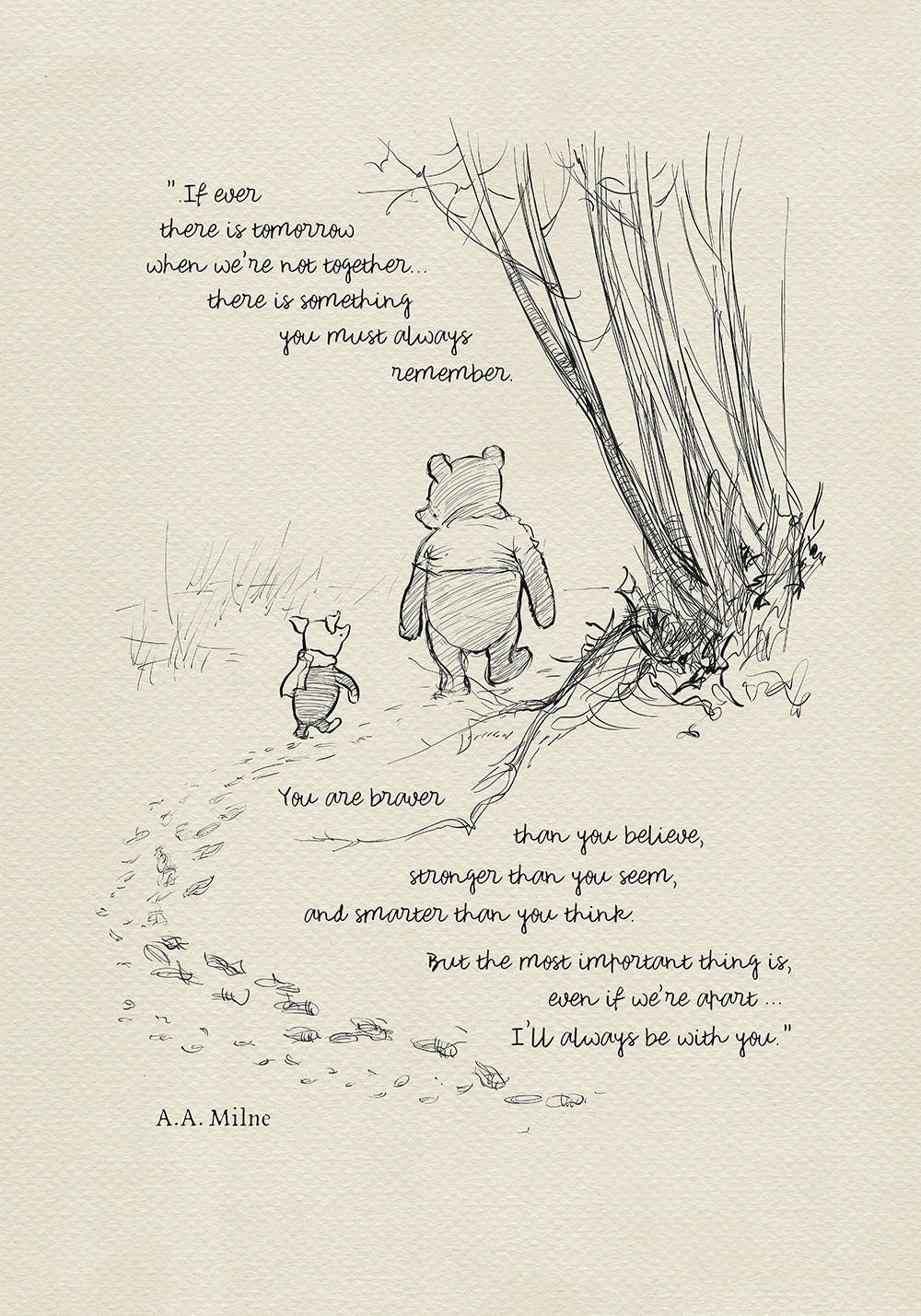 You are braver than you believe Winnie the Pooh Quotes