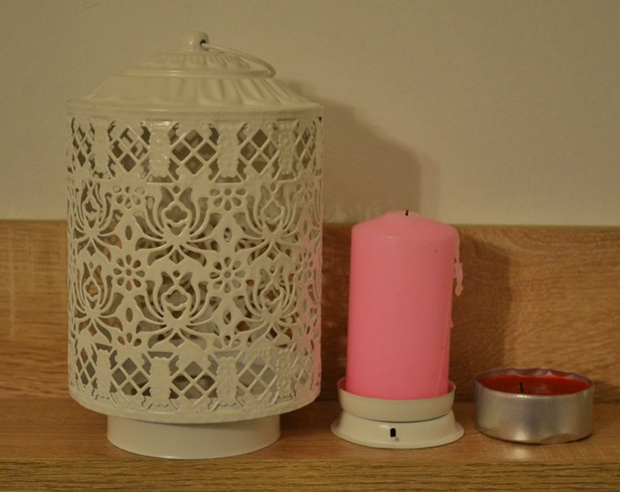 10%OFF Off White Metallic Moroccan Lantern / Wedding lantern /Rustic lantern / lanterns