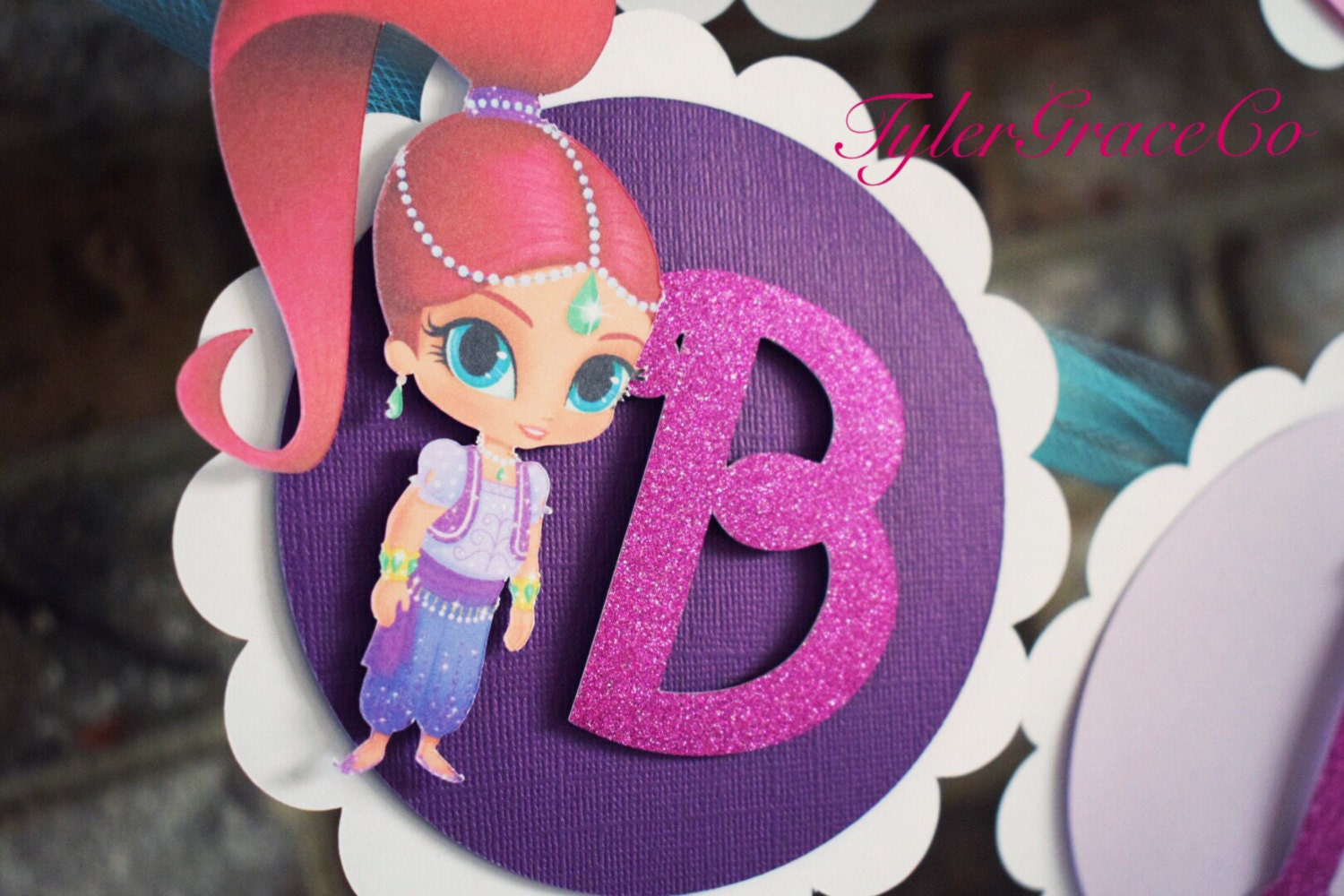Shimmer & Shine Birthday Banner Genie Banner Princess Banner