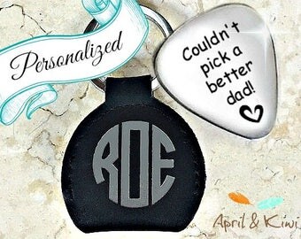 Father-of-the-bride gift • father-of-the-groom gift • brides gift to dad • personalized guitar pick •wedding gift to dad stocking stuffer
