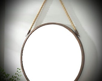 Mirror / Metal Mirror / Round Mirror / Round Wall Mirror / Port Hole Mirror / Rustic Mirror / Wrought Iron Mirror / Port Hole Mirror